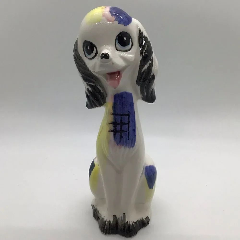 Vintage Big Eyed Ceramic Dog